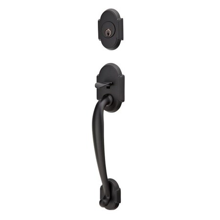 Emtek Flat Black Handleset, 4302PUS19 4302PUS19